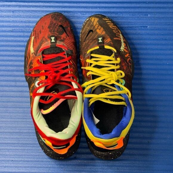 Size 6.5- Men’s Nike Pg 5 Drew League Mismatched Multi Color CW3143-006 RARE - Picture 5 of 8